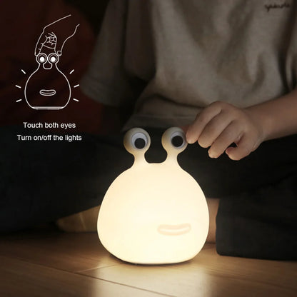 Touch Sensor LED Night Lamp Slug Bug Silicone Animal Light Colorful Child Holiday Gift Sleeping Creative Bedroom Desktop Decor